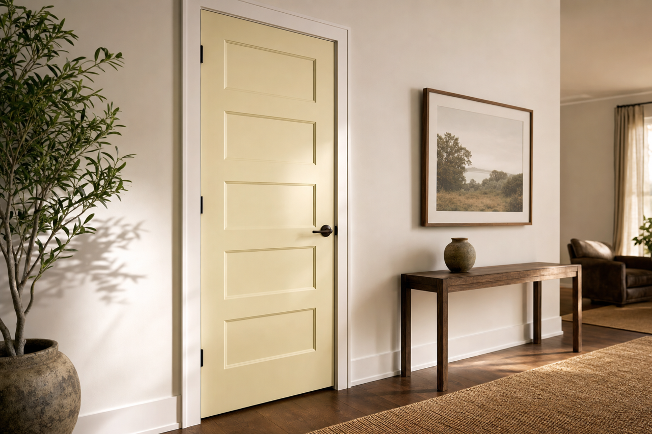 Celery by Sherwin-Williams on interior-doors