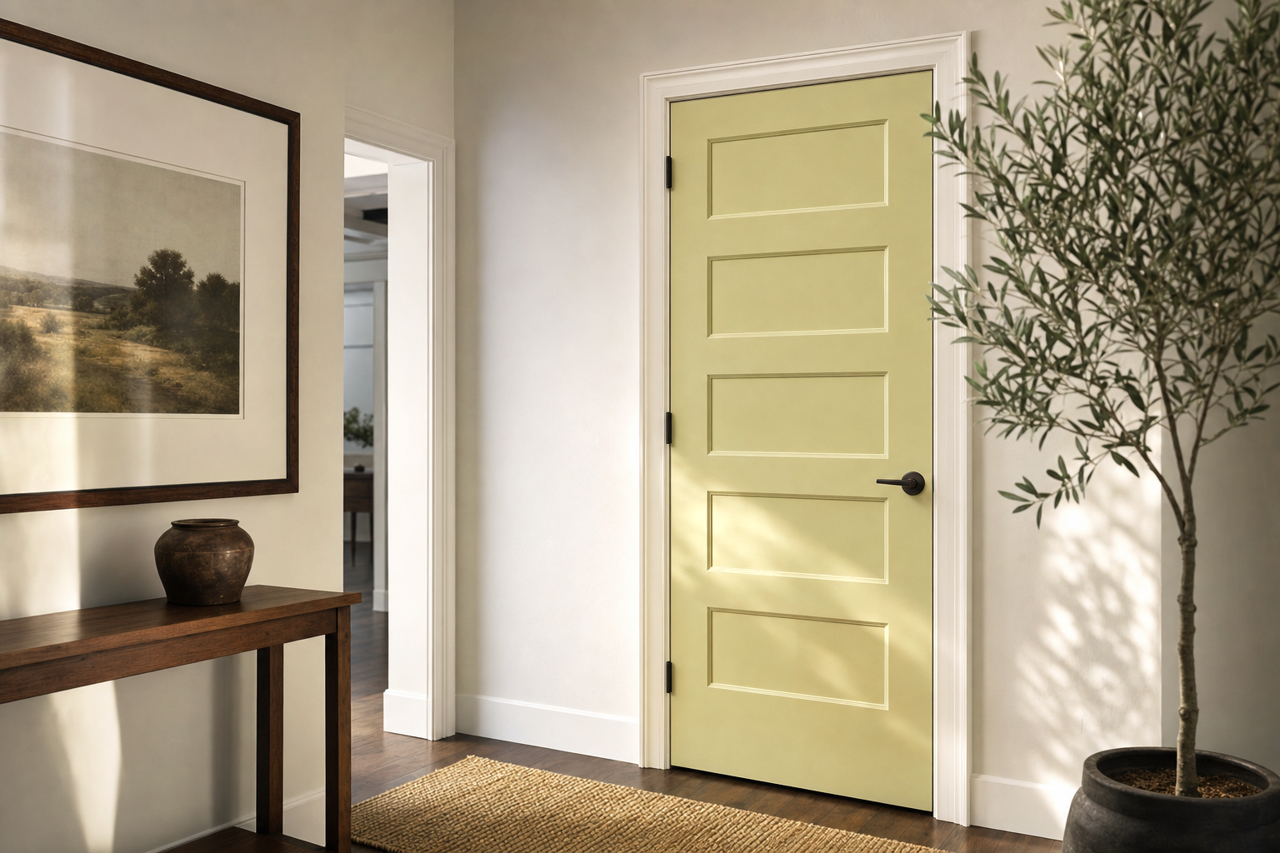 Shagreen by Sherwin-Williams on interior-doors