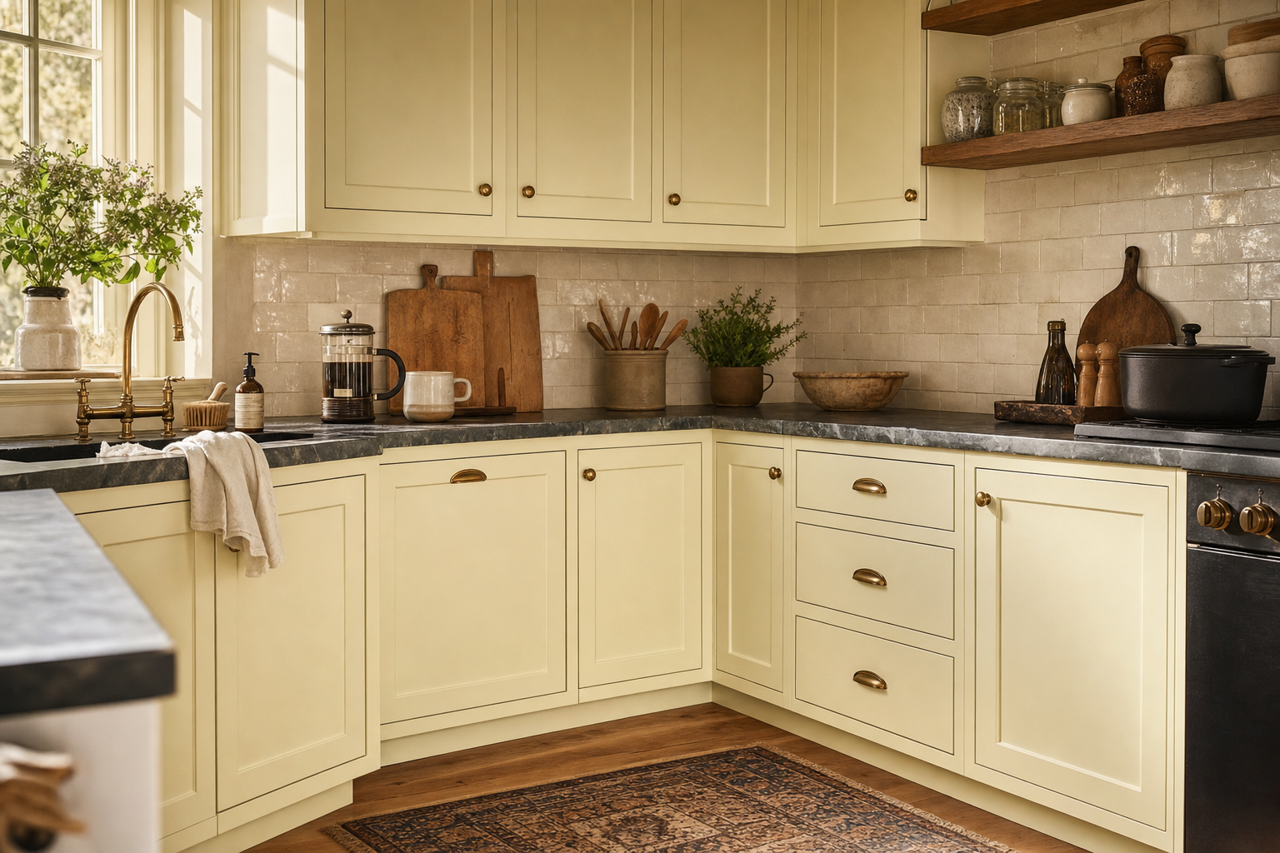 Sprout by Sherwin-Williams on cabinets