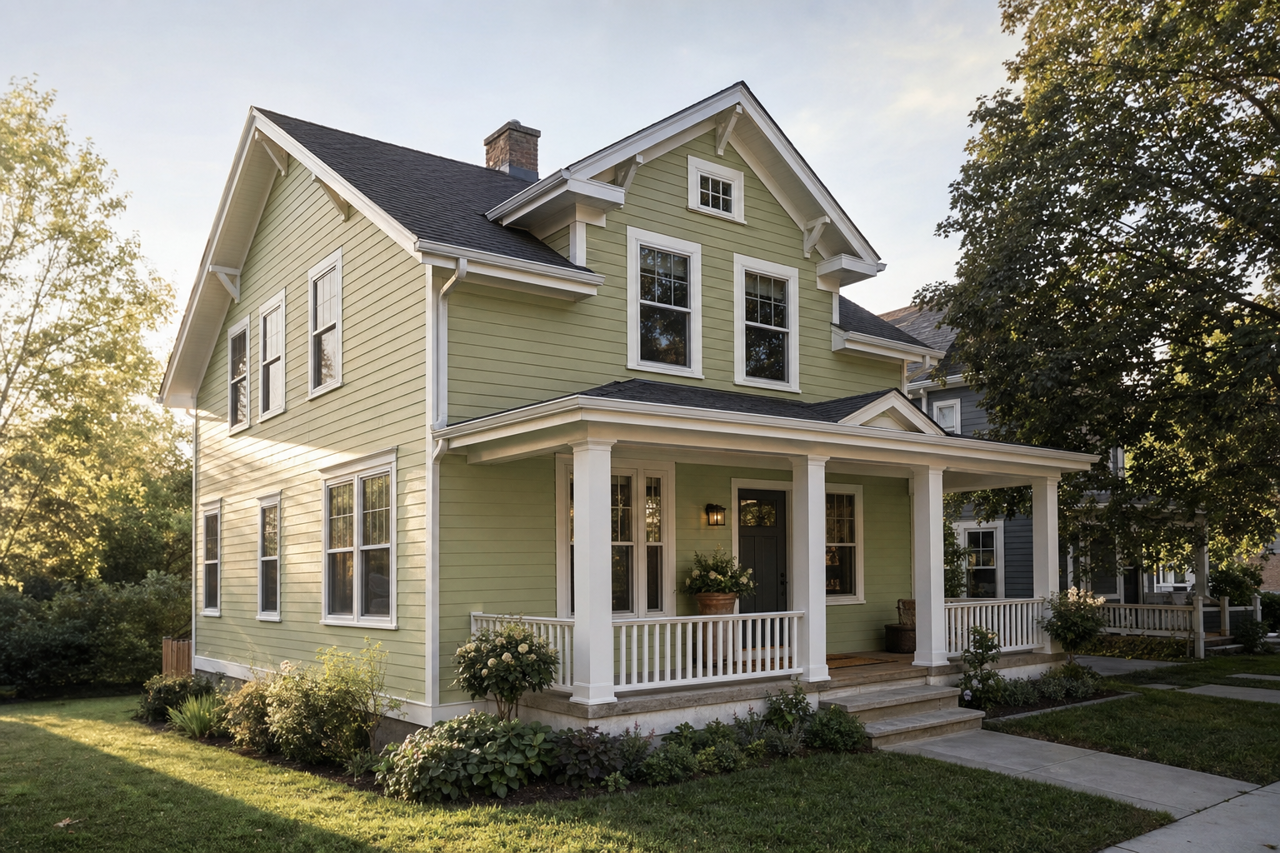 Great Green by Sherwin-Williams on exterior