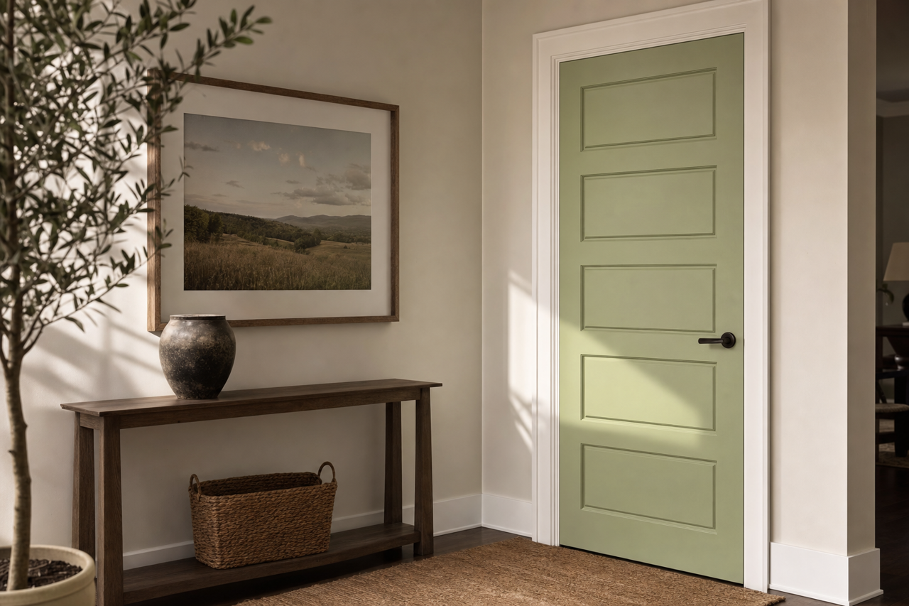 Great Green by Sherwin-Williams on interior-doors