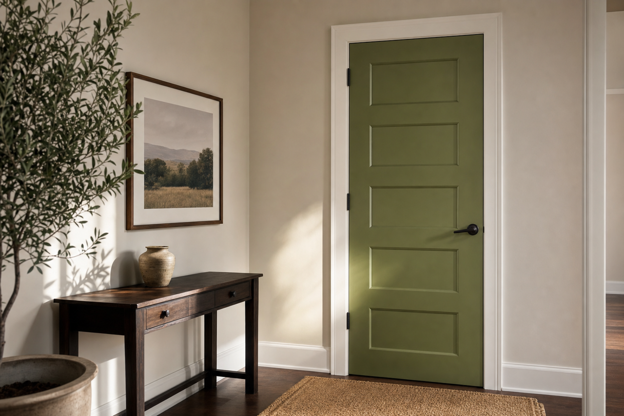Garden Spot by Sherwin-Williams on interior-doors