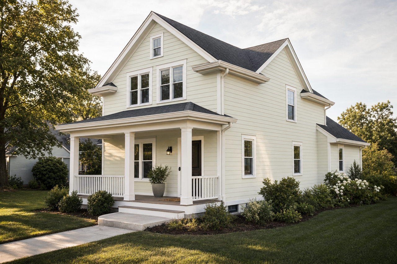 Spinach White by Sherwin-Williams on exterior