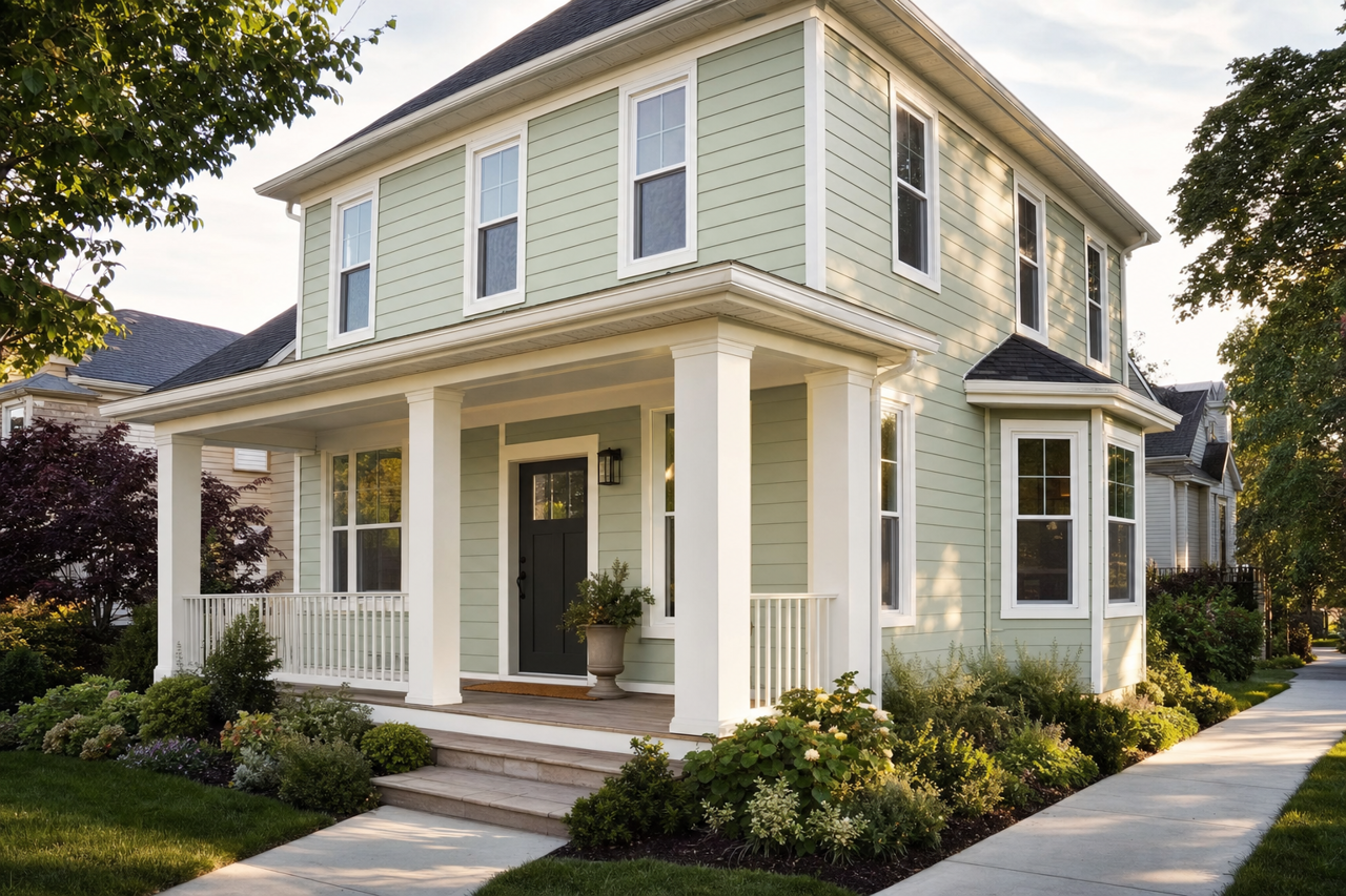 Bonsai Tint by Sherwin-Williams on exterior