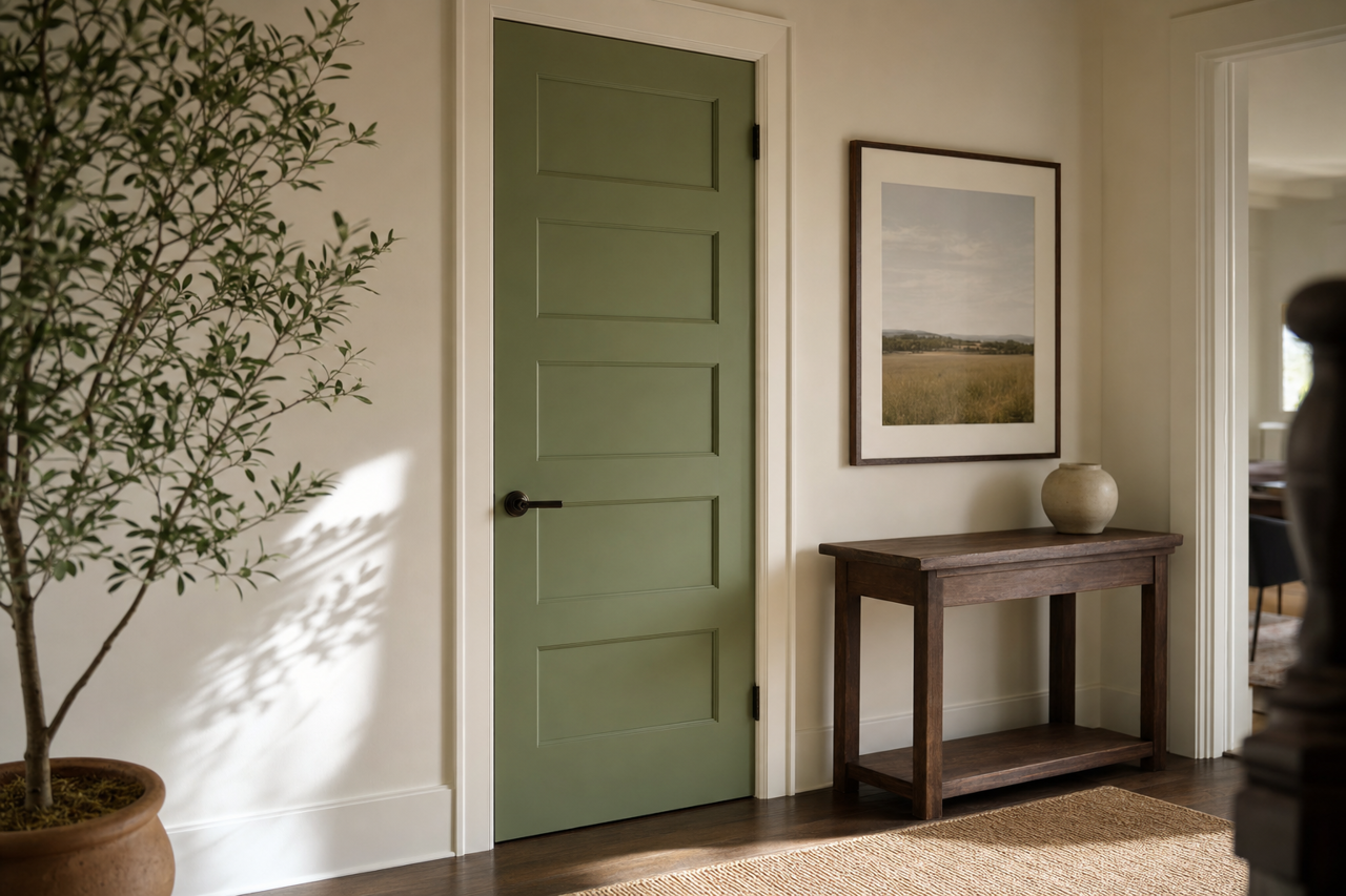 Dill by Sherwin-Williams on interior-doors