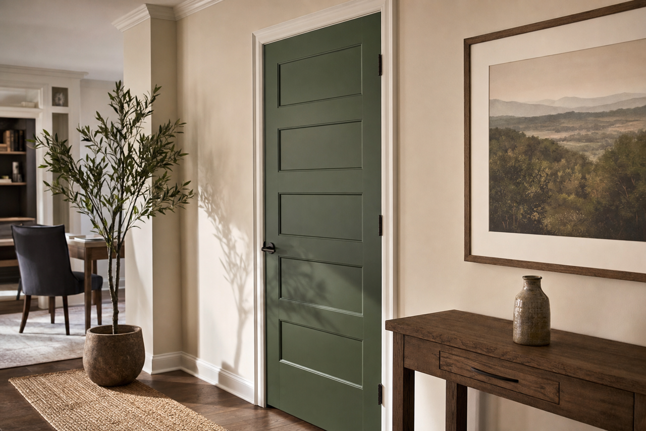 Courtyard by Sherwin-Williams on interior-doors