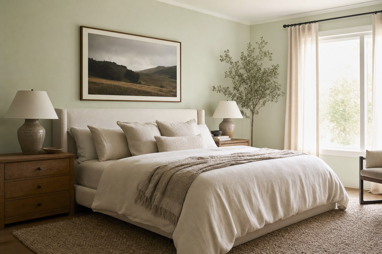 White Mint by Sherwin-Williams on interiors