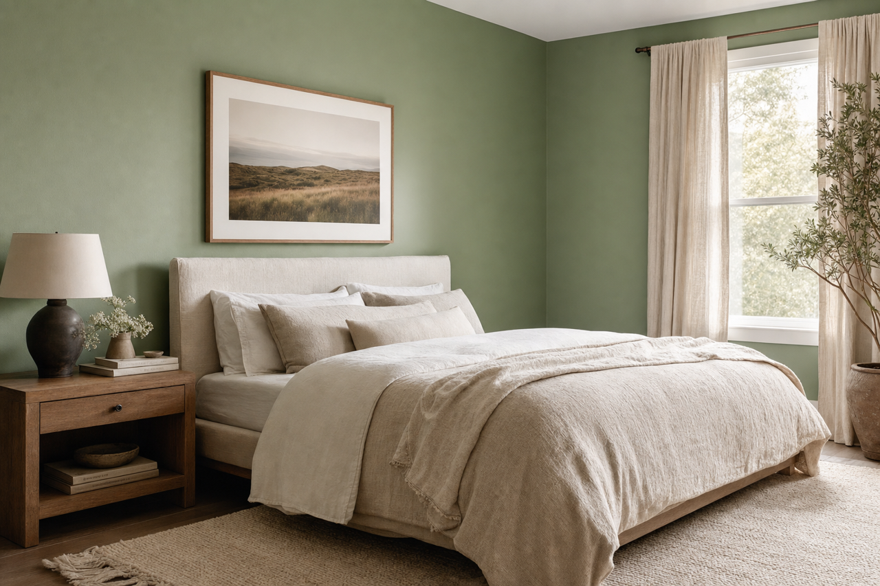 Lounge Green by Sherwin-Williams on interiors
