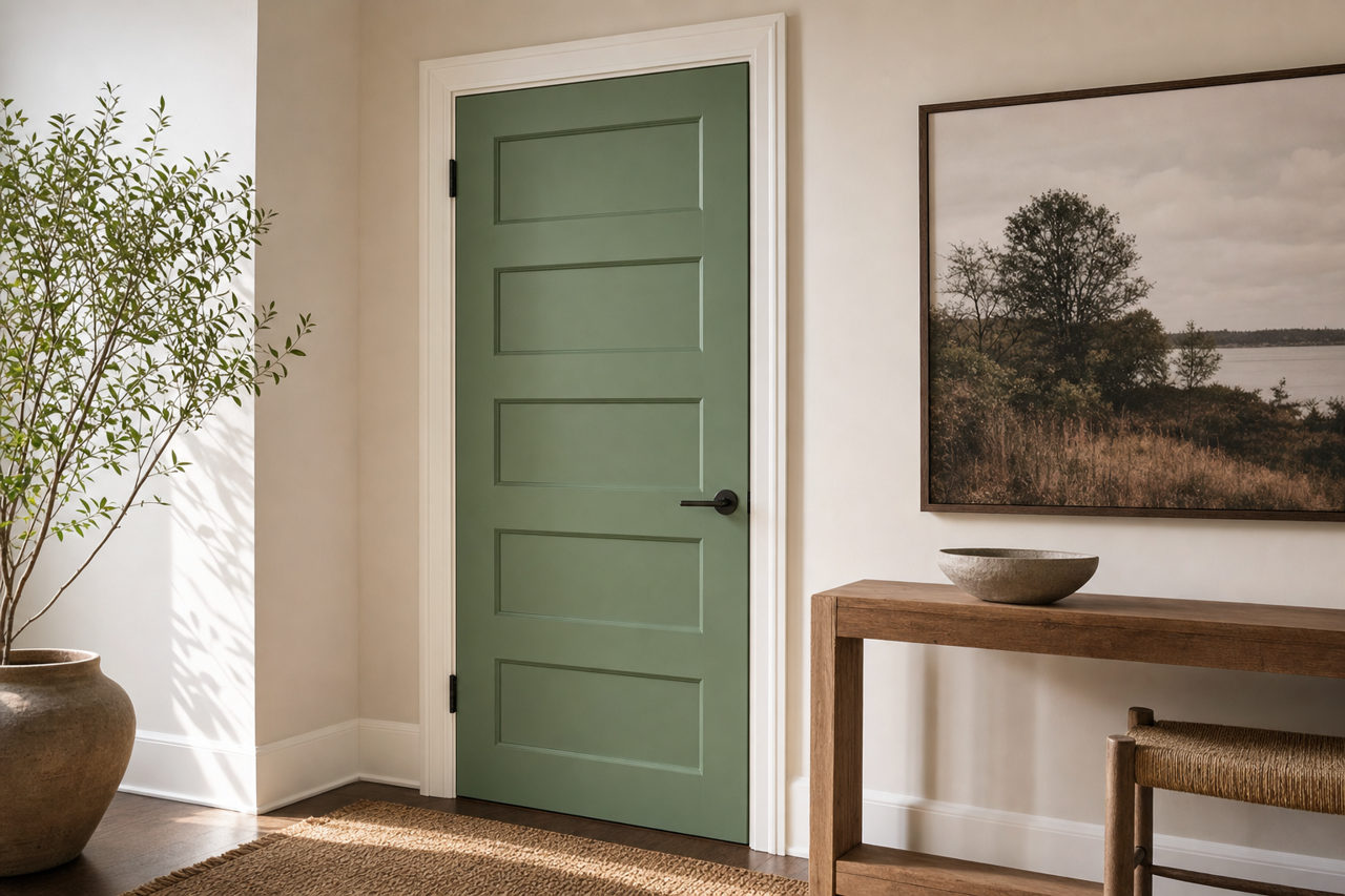 Garden Grove by Sherwin-Williams on interior-doors