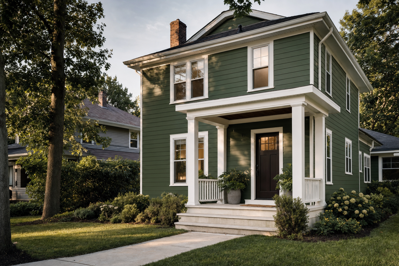 Arugula by Sherwin-Williams on exterior