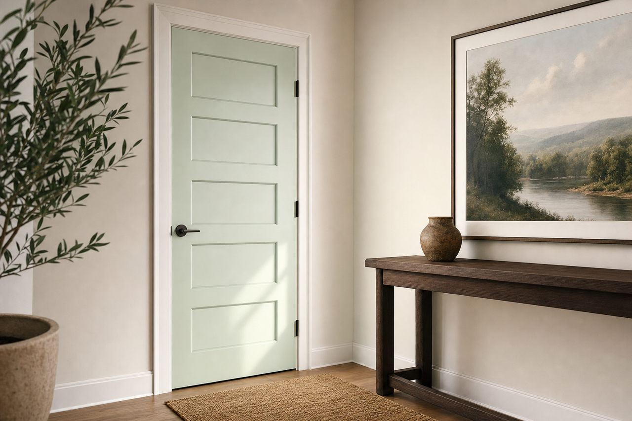 Topiary Tint by Sherwin-Williams on interior-doors