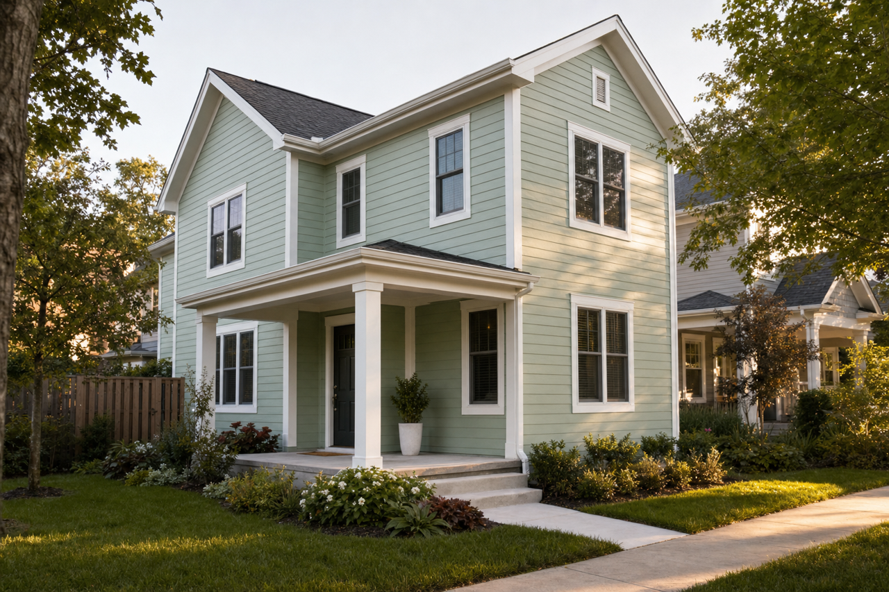 Easy Green by Sherwin-Williams on exterior