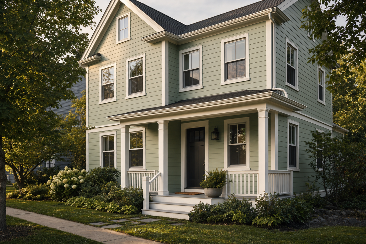 Nurture Green by Sherwin-Williams on exterior