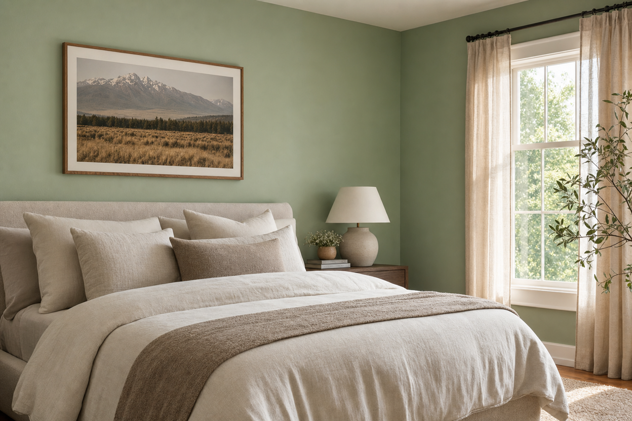 Nurture Green by Sherwin-Williams on interiors