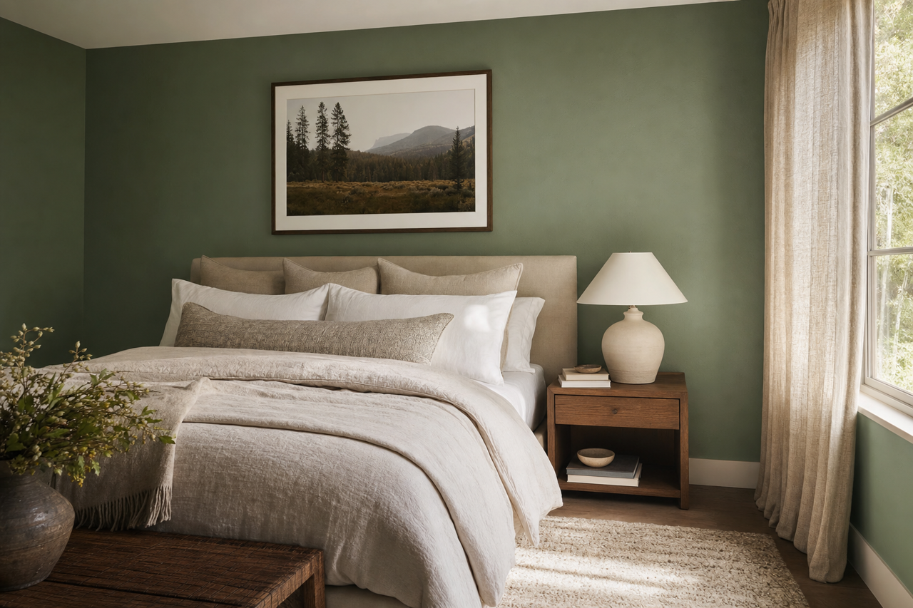 Cilantro by Sherwin-Williams on interiors