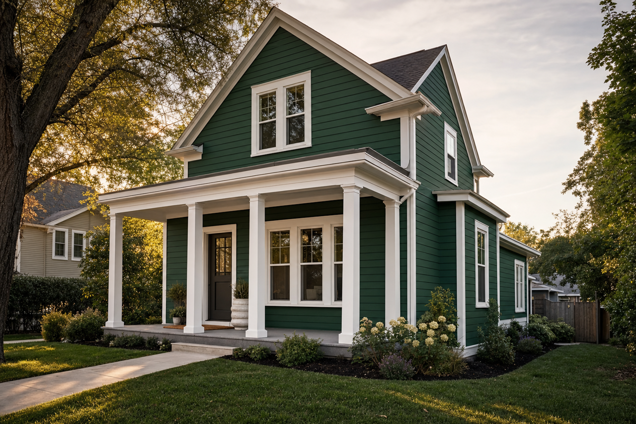 Shamrock by Sherwin-Williams on exterior