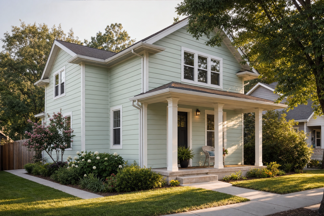 Slow Green by Sherwin-Williams on exterior
