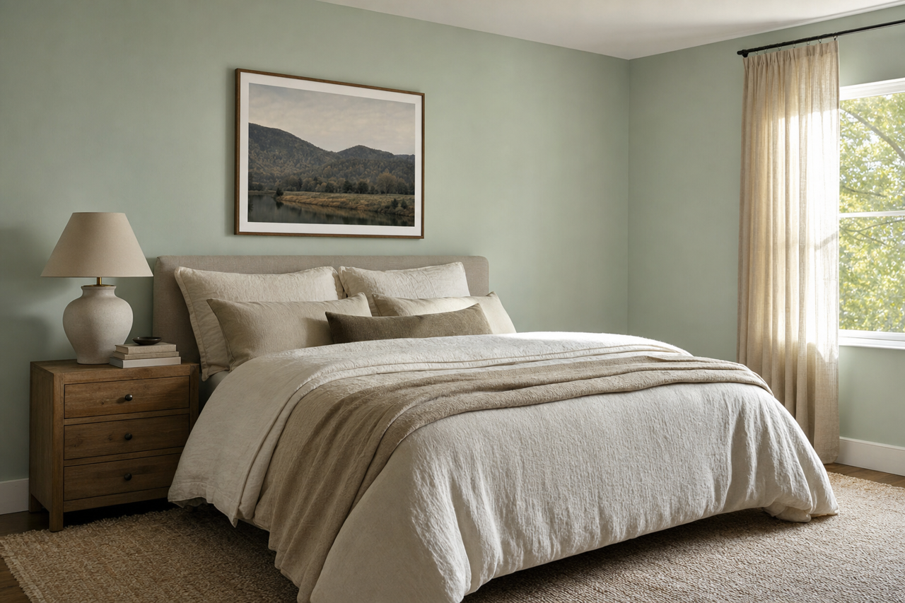 Slow Green by Sherwin-Williams on interiors