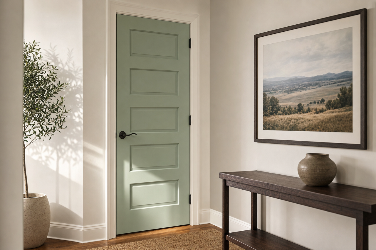 Restful by Sherwin-Williams on interior-doors