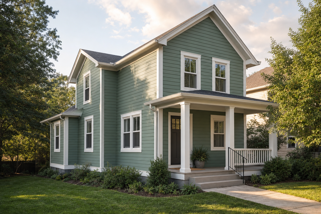 Jadite by Sherwin-Williams on exterior