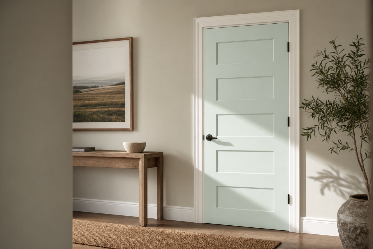 Green Trance by Sherwin-Williams on interior-doors