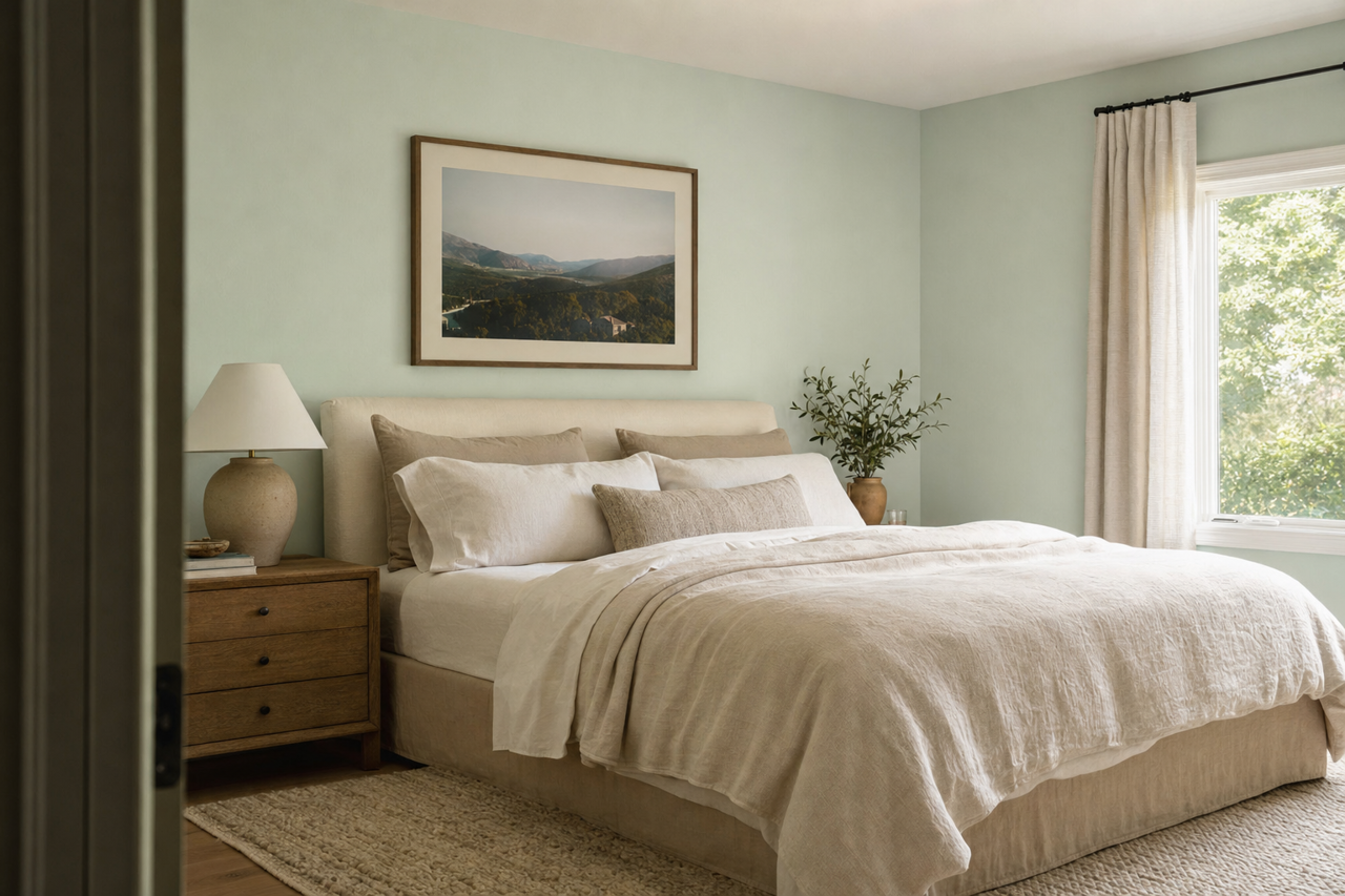 Green Trance by Sherwin-Williams on interiors
