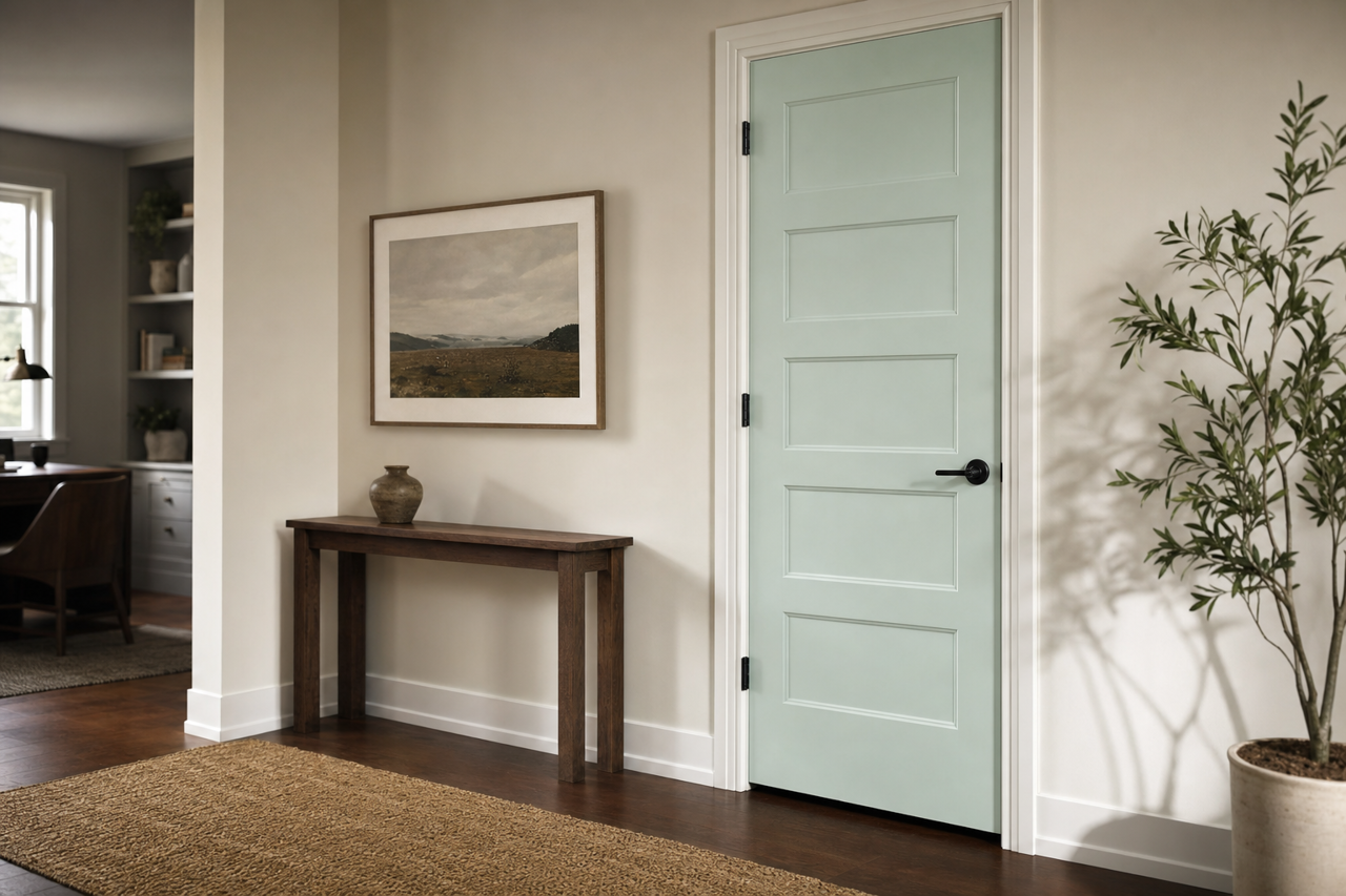 Breaktime by Sherwin-Williams on interior-doors