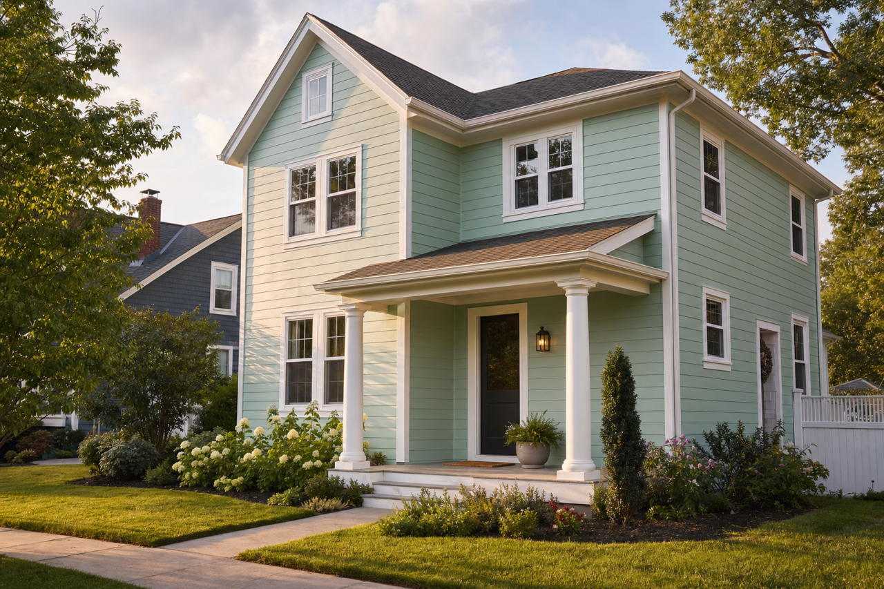 Aloe by Sherwin-Williams on exterior