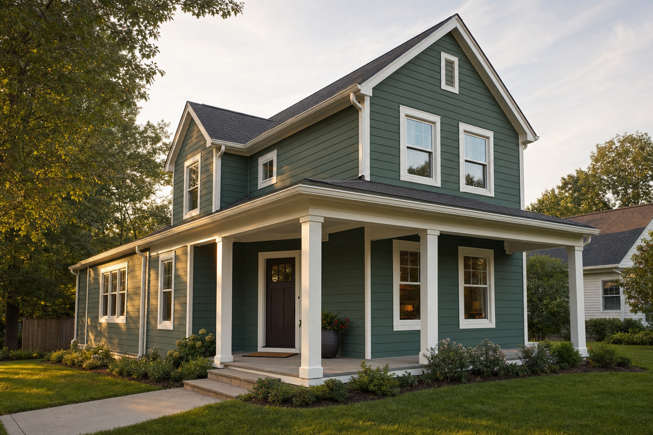 Kendal Green by Sherwin-Williams on exterior