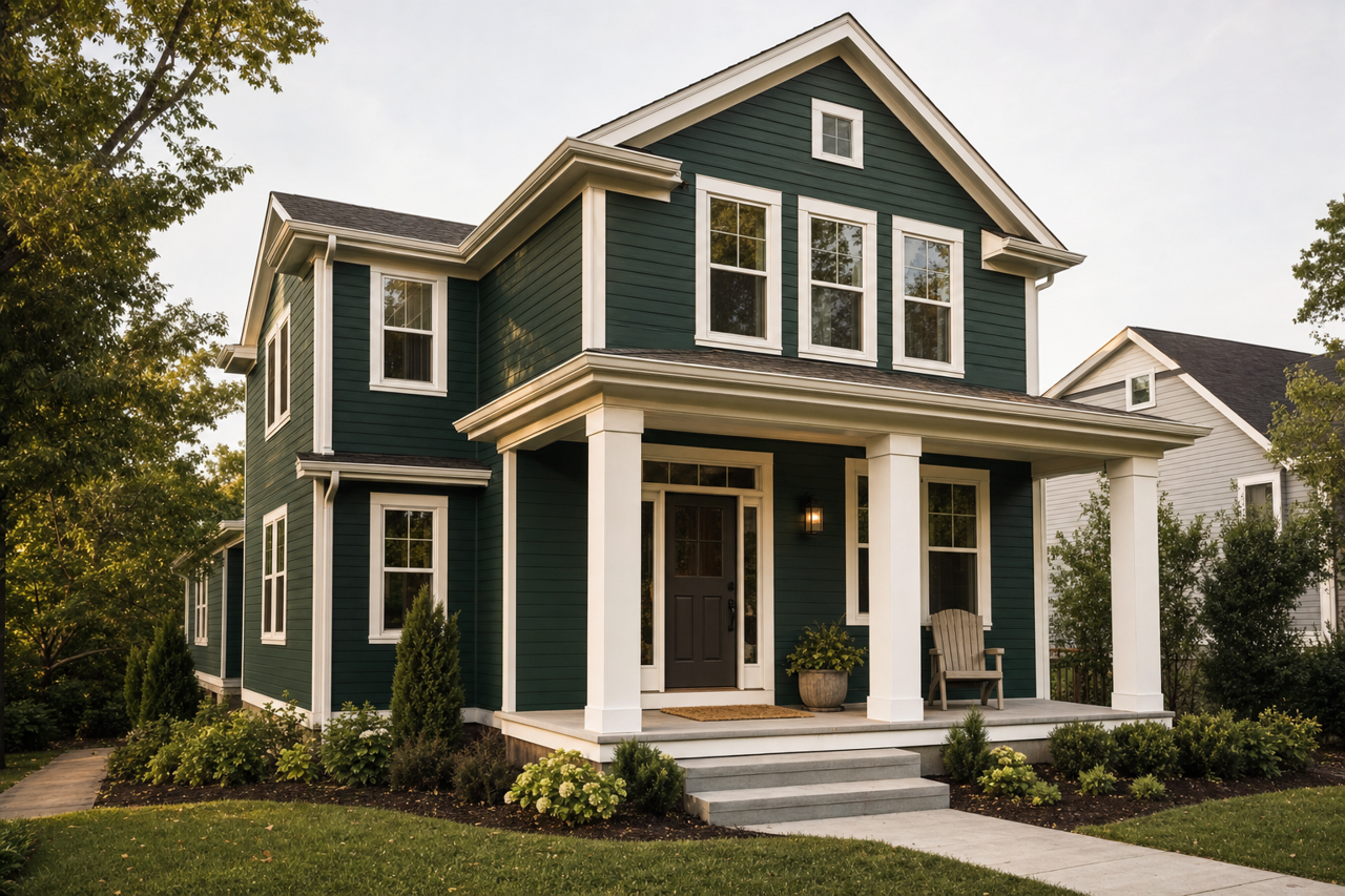 Hunt Club by Sherwin-Williams on exterior