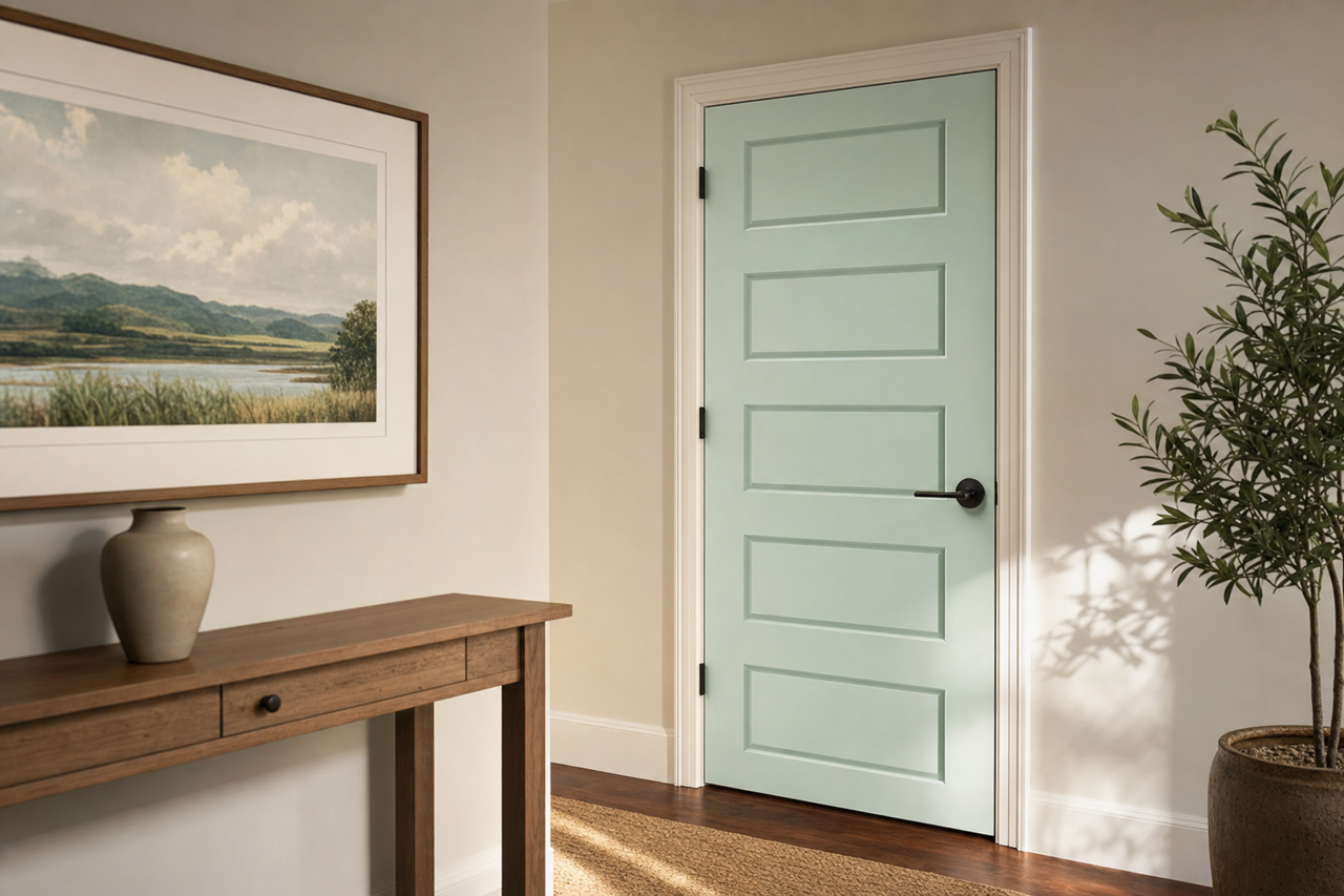 Waterscape by Sherwin-Williams on interior-doors