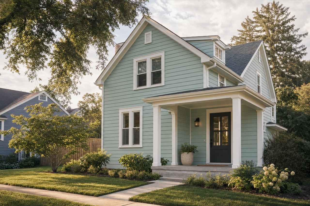 Hazel by Sherwin-Williams on exterior