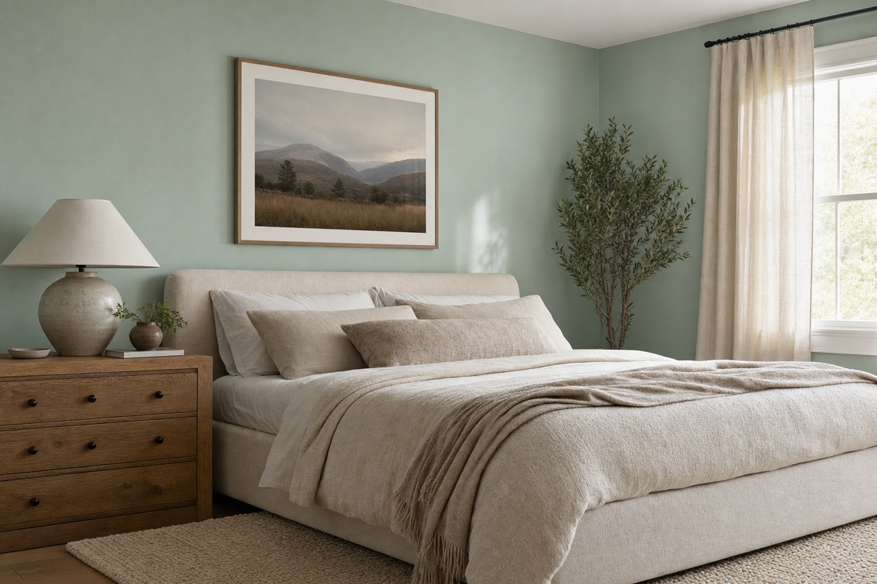 Hazel by Sherwin-Williams on interiors