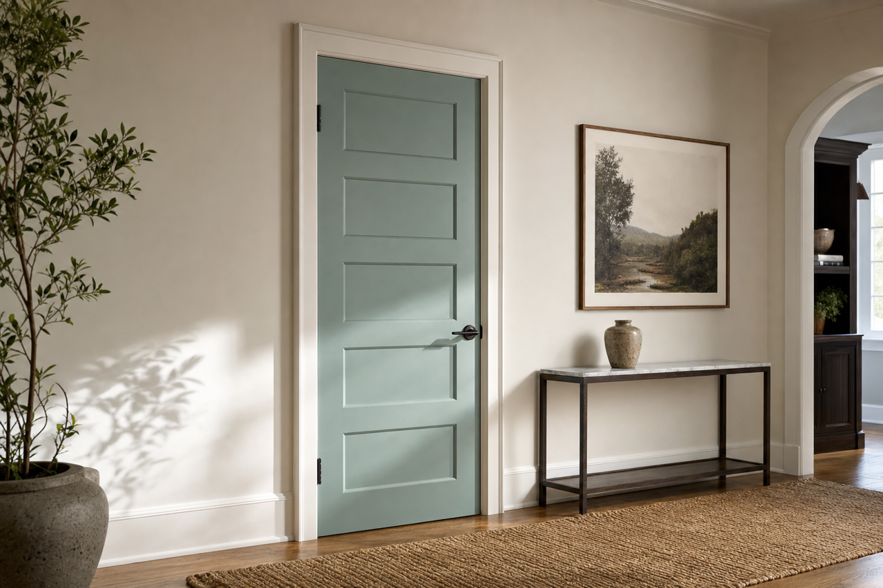 Composed by Sherwin-Williams on interior-doors