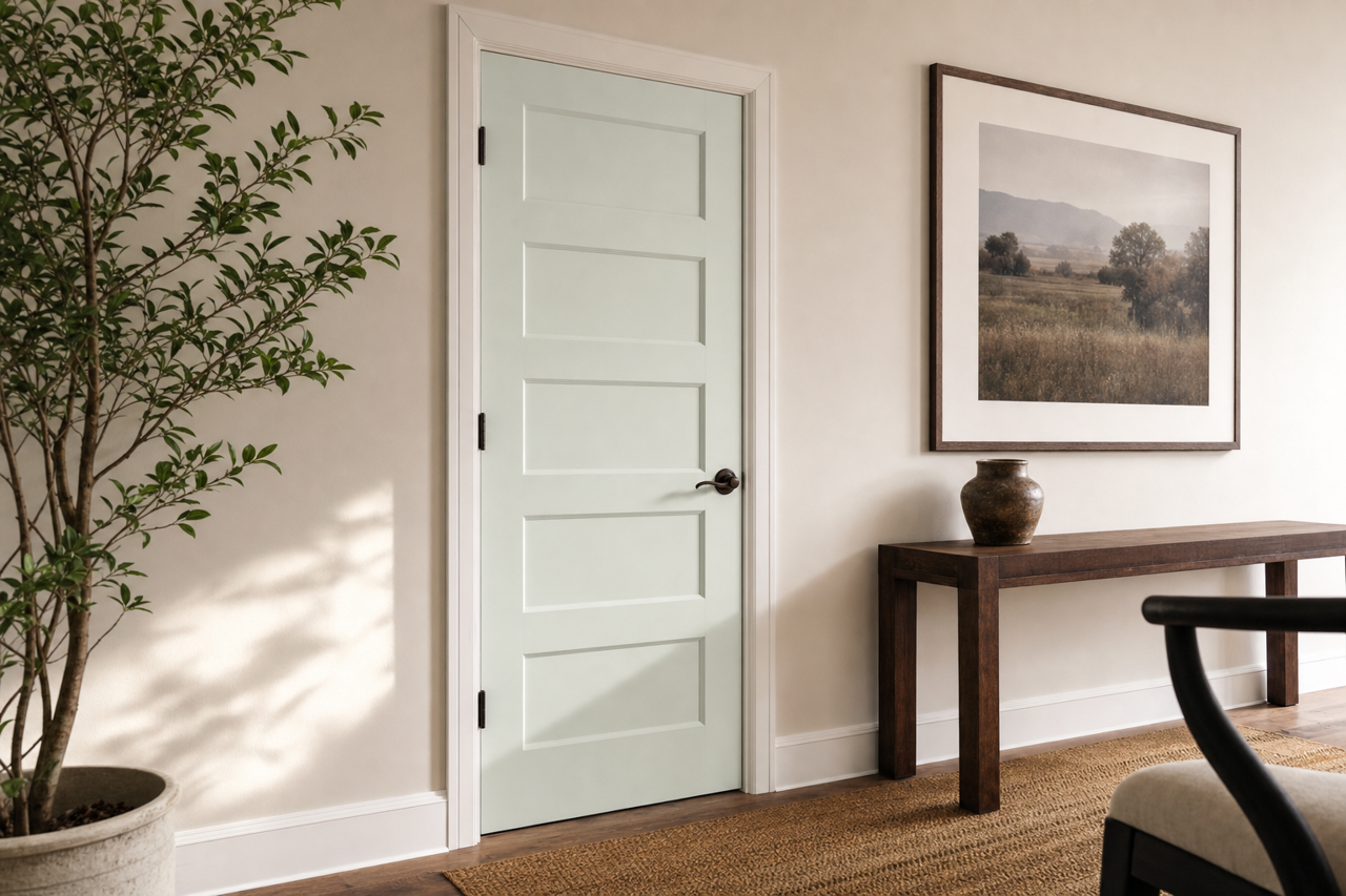 Glimmer by Sherwin-Williams on interior-doors