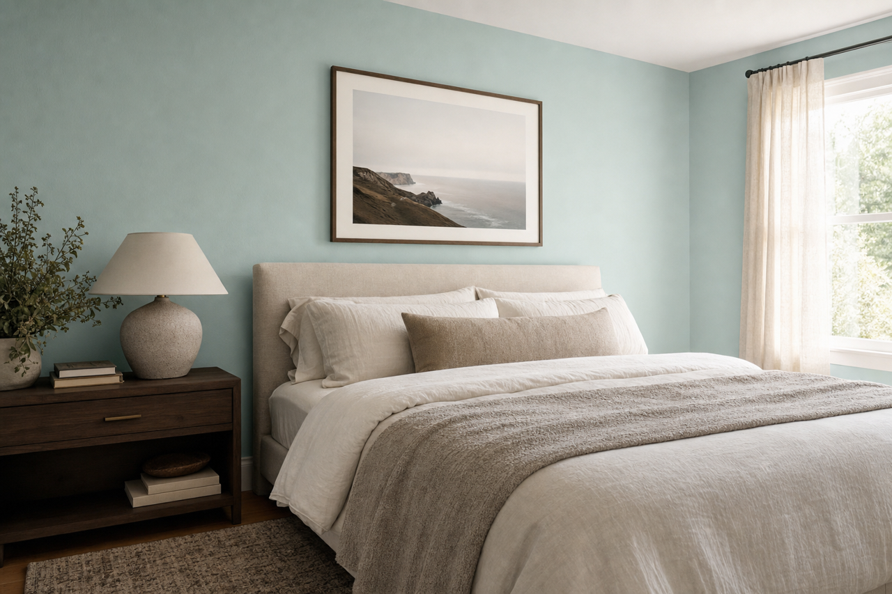 Watery by Sherwin-Williams on interiors