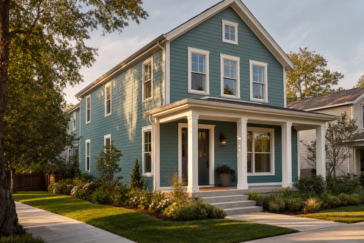 Lagoon by Sherwin-Williams on exterior