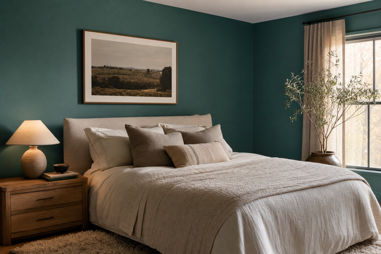 Green Bay by Sherwin-Williams on interiors