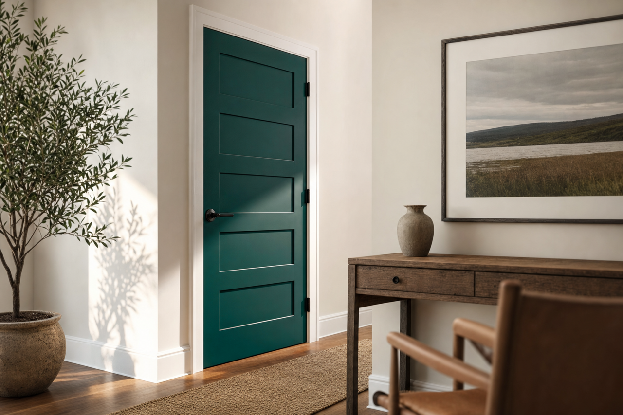 Cape Verde by Sherwin-Williams on interior-doors