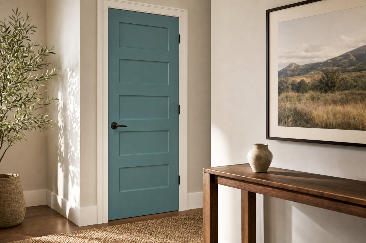 Cloudburst by Sherwin-Williams on interior-doors