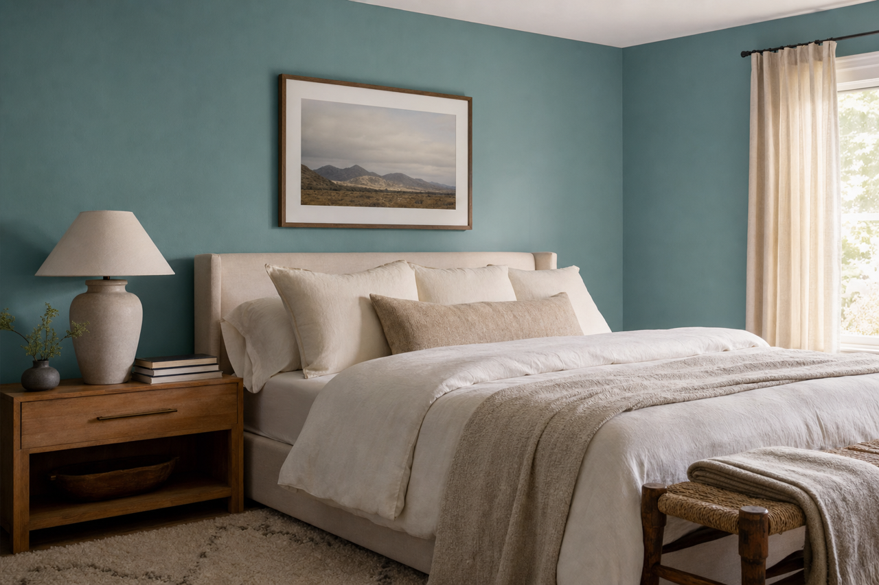 Cloudburst by Sherwin-Williams on interiors