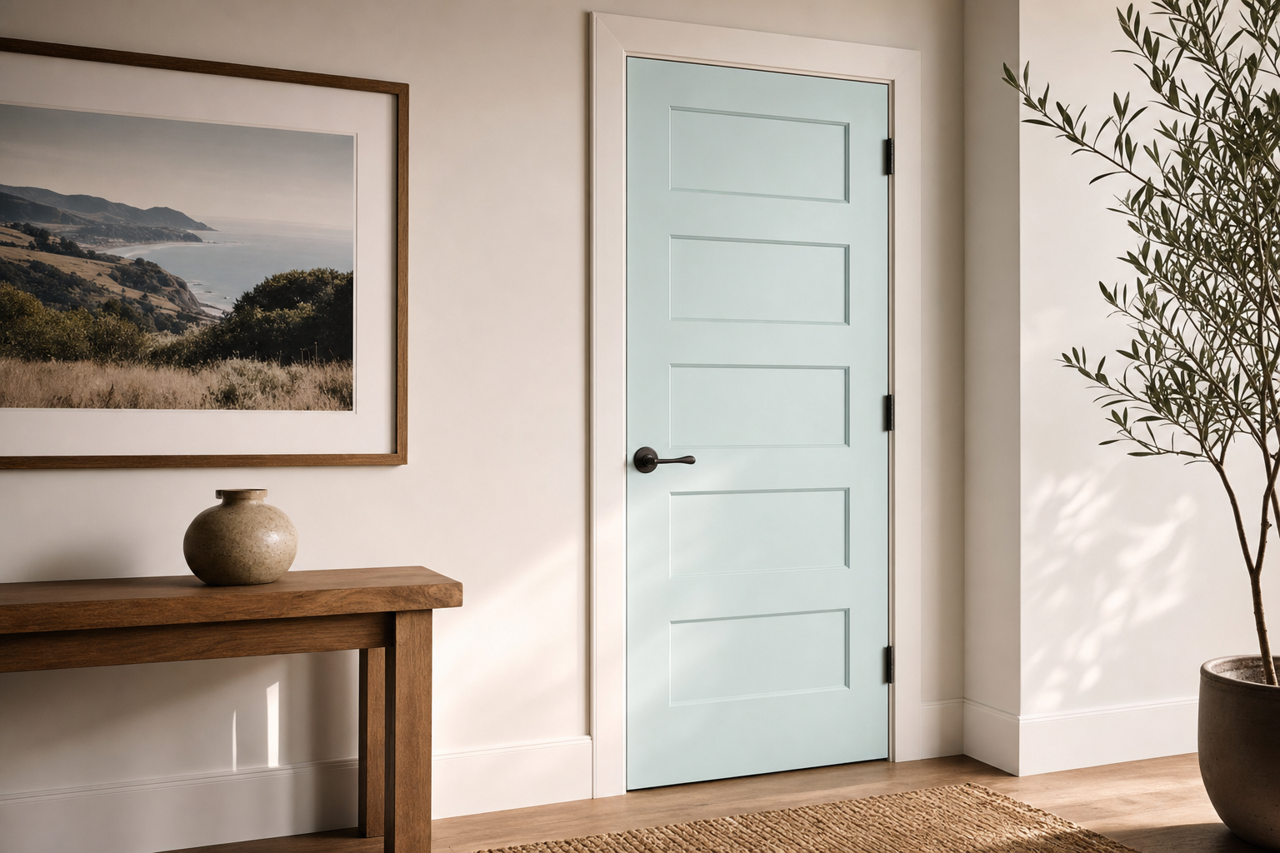 Open Air by Sherwin-Williams on interior-doors