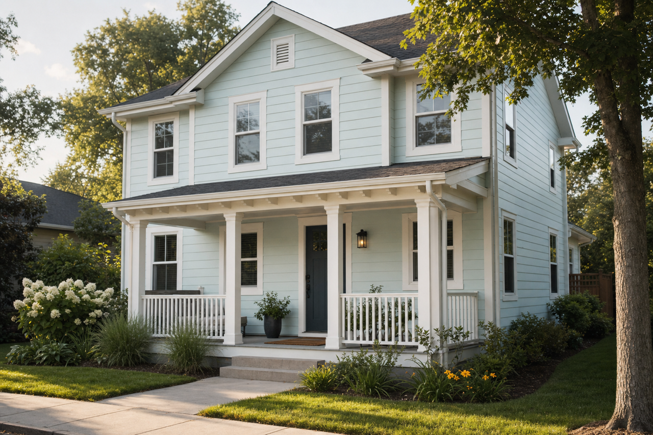 Blue Horizon by Sherwin-Williams on exterior