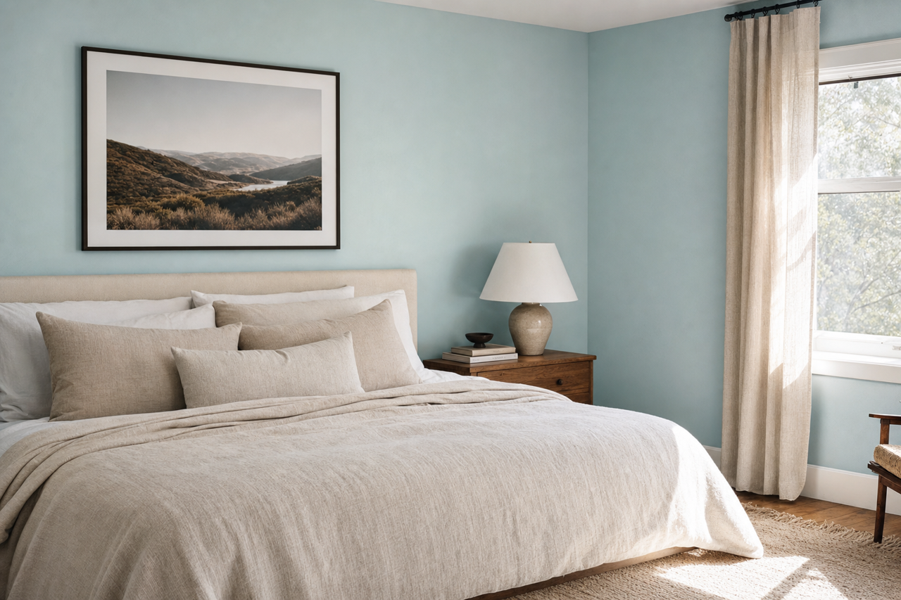 Byte Blue by Sherwin-Williams on interiors