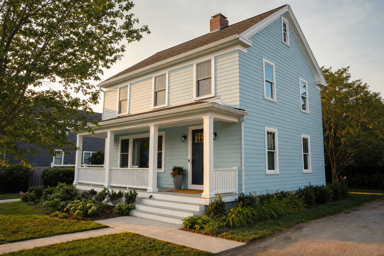 Stream by Sherwin-Williams on exterior