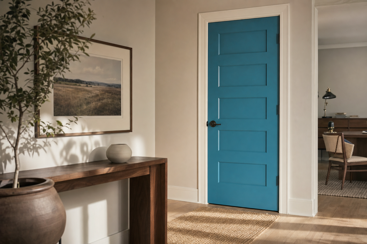 Loch Blue by Sherwin-Williams on interior-doors