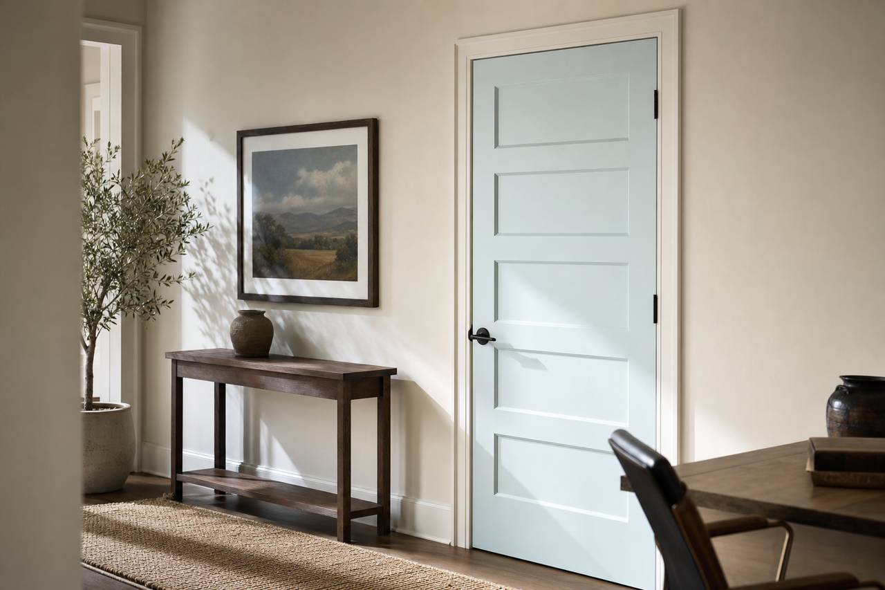 Sky High by Sherwin-Williams on interior-doors