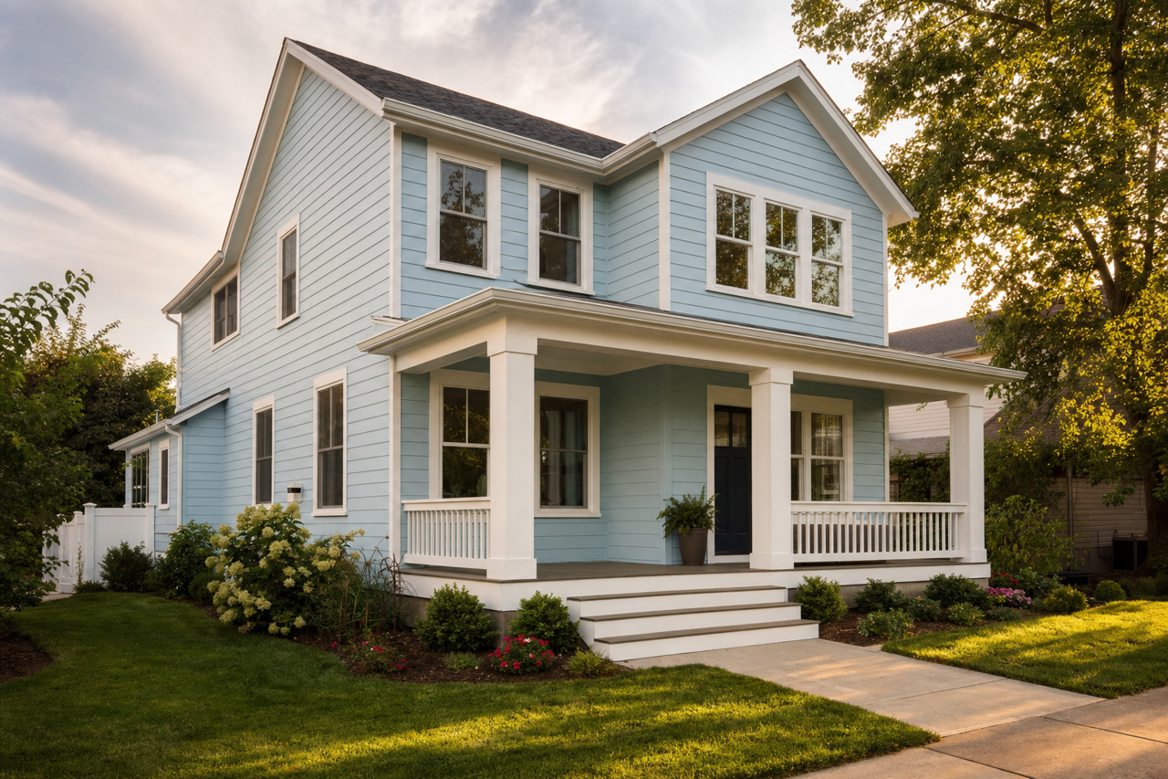 Vast Sky by Sherwin-Williams on exterior