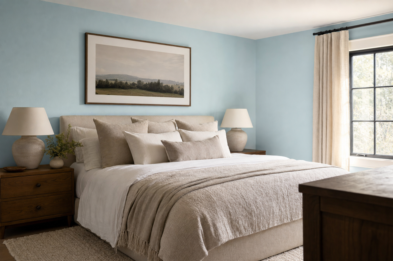 Vast Sky by Sherwin-Williams on interiors