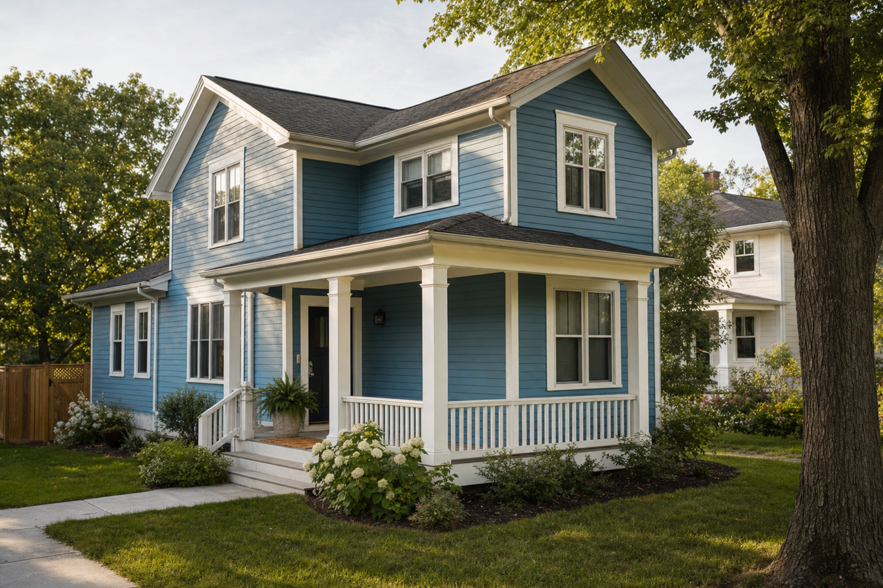 Secure Blue by Sherwin-Williams on exterior